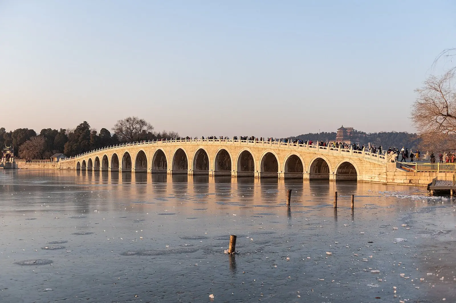 The Seventeen-Arch Bridge over Kunming Lake at the Summer Palace in Beijing